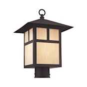Livex Lighting Montclair Mission 1 Light Outdoor Post Light Bronze