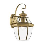 Livex Lighting Monterey 1 Light Outdoor Wall Sconce Antique Brass