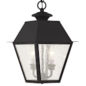 Livex Lighting Mansfield Outdoor Pendant with 2 Lights Black