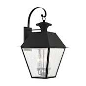 Livex Lighting Mansfield Large Outdoor Wall Sconce with 4 Lights Black