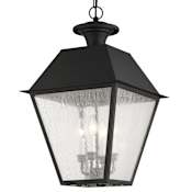 Livex Lighting Mansfield Outdoor Pendant with 4 Lights Black