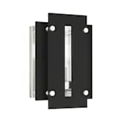 Livex Lighting Utrecht Single Light 10" Tall Outdoor Wall Sconce Black with Brushed Nickel Accents