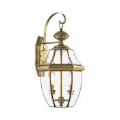 Livex Lighting Monterey 2 Light Outdoor Wall Sconce Antique Brass