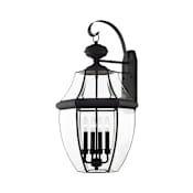 Livex Lighting Monterey 4 Light Outdoor Wall Sconce Black