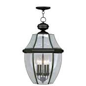 Livex Lighting Monterey 4 Light Outdoor Pendant Black