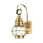 Livex Lighting Newburyport 14" Tall Outdoor Wall Sconce Antique Brass