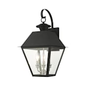 Livex Lighting Wentworth 3 Light 22" Tall Commercial Wall Sconce Black