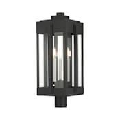 Livex Lighting Lexington 3 Light 25" Tall Outdoor Single Head Post Light Black