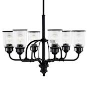 Livex Lighting Lawrenceville 6 Light 26" Wide Chandelier Black