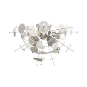 Livex Lighting Circulo 4 Light 24" Wide Semi-Flush Ceiling Fixture Polished Chrome