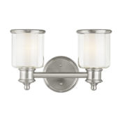 Livex Lighting Middlebush 2 Light Vanity Light Brushed Nickel