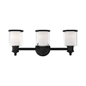 Livex Lighting Middlebush 3 Light 24" Wide Vanity Light Black