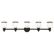 Livex Lighting Middlebush 5 Light 46" Wide Vanity Light Black