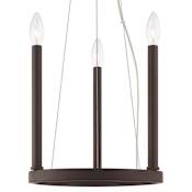 Livex Lighting Alpine 3 Light 1 Tier Chandelier Bronze