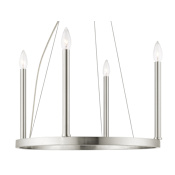 Livex Lighting Alpine 5 Light 1 Tier Chandelier Brushed Nickel