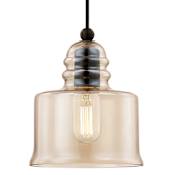 Livex Lighting Art Glass 1 Light Mini Pendant with Glass Shade English Bronze