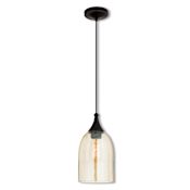 Livex Lighting Art Glass 1 Light Mini Pendant with Glass Shade English Bronze