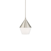 Livex Lighting Stockholm Single Light 10" Wide Pendant Brushed Nickel