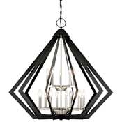 Livex Lighting Prism 15 Light 42" Wide Taper Candle Chandelier Black