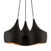 Livex Lighting Waldorf 3 Light 21" Wide Multi Light Pendant Black