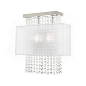 Livex Lighting Bella Vista 2 Light 15" Tall Wall Sconce Brushed Nickel