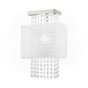 Livex Lighting Bella Vista Single Light 15" Tall Wall Sconce Brushed Nickel