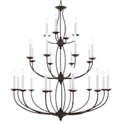 Livex Lighting Home Basics 24 Light 42" Wide Taper Candle Chandelier Bronze