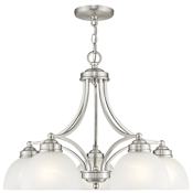 Livex Lighting Somerset 5 Light 25" Wide Chandelier Brushed Nickel