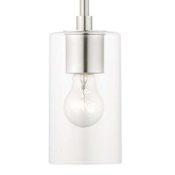 Livex Lighting Zurich Single Light 5" Wide Mini Pendant Brushed Nickel