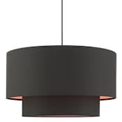 Livex Lighting Sentosa 3 Light 20" Wide Drum Chandelier Black