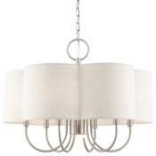 Livex Lighting Solstice 7 Light 24" Wide Drum Chandelier Brushed Nickel