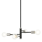 Livex Lighting Bannister 4 Light 18" Wide Chandelier Black
