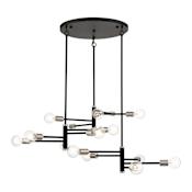 Livex Lighting Bannister 15 Light 41" Wide Multi Light Pendant Black / Brushed Nickel