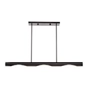 Livex Lighting Acra 3 Light 36" Wide Linear Chandelier Black Chrome