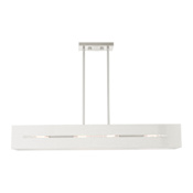 Livex Lighting Soma 4 Light 36" Wide Linear Chandelier Brushed Nickel