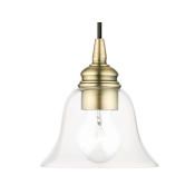 Livex Lighting Moreland 6" Wide Mini Pendant Antique Brass