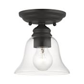 Livex Lighting Moreland 6" Wide Flush Mount Urn Ceiling Fixture Black