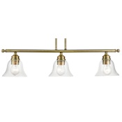 Livex Lighting Moreland 3 Light 6" Wide Commercial Linear Chandelier Antique Brass