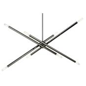 Livex Lighting Soho 8 Light 12" Wide Commercial Abstract Sputnik Chandelier Black Chrome