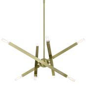 Livex Lighting Monaco 8 Light 23" Wide Sputnik Chandelier Antique Brass