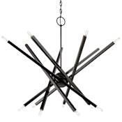 Livex Lighting Monaco 14 Light 40" Wide Sputnik Chandelier Black Chrome