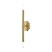 Livex Lighting Monaco 2 Light 16" Tall Wall Sconce Antique Brass