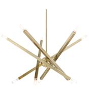 Livex Lighting Monaco 10 Light 32" Wide Chandelier Antique Brass