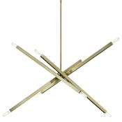 Livex Lighting Monaco 8 Light 35" Wide Sputnik Chandelier Antique Brass