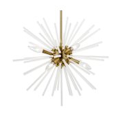 Livex Lighting Uptown 6 Light 20" Wide Multi Light Pendant Antique Brass