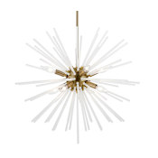 Livex Lighting Uptown 8 Light 26" Wide Multi Light Pendant Antique Brass