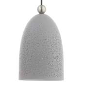 Livex Lighting Arlington Single Light 6" Wide Mini Pendant Nordic Gray with Brushed Nickel Accents