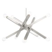 Livex Lighting Solna 10 Light 34" Wide Abstract Sputnik Chandelier Brushed Nickel