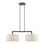 Livex Lighting Meridian 2 Light 35" Wide Drum Chandelier English Bronze