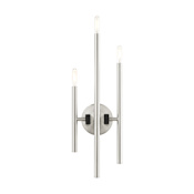 Livex Lighting Denmark 3 Light 22" Tall Wall Sconce Brushed Nickel